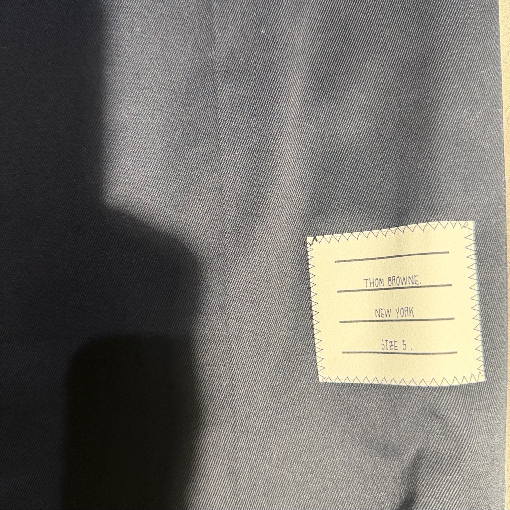 Thom Browne Dark Gray Fabric With Label